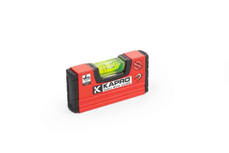 Kapro - 246 Handy Pocket Level - Magnetic - Features VPA Certified & Shock-Resistant Vial - with Rubber End Caps - Pocket-Sized and Compact - Aluminum Box Profile - 4â€ - Image 5